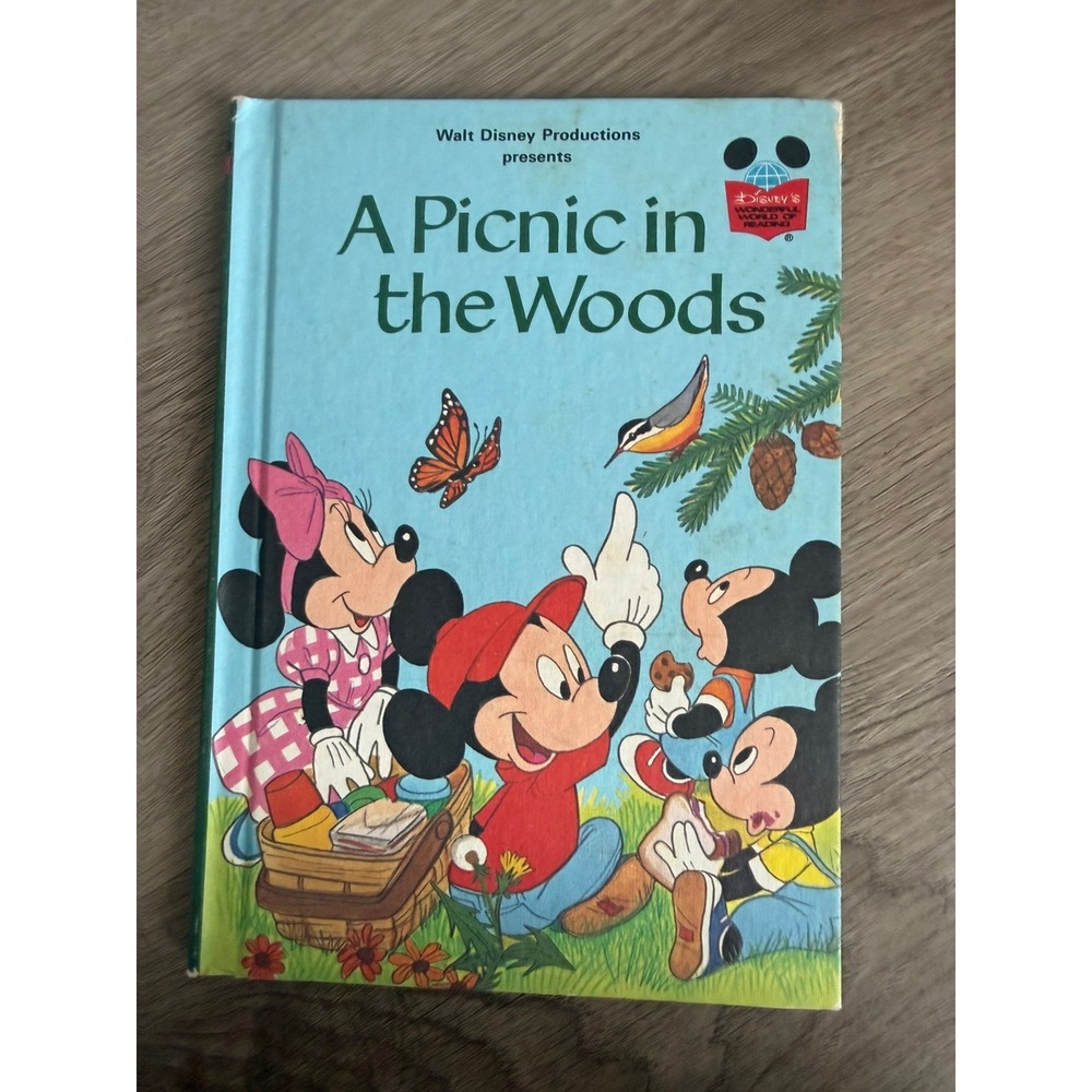 Disney A Picnic In The Woods Wonderful World of Reading Vintage 1983 Hardcover
